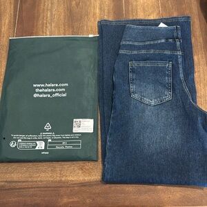 Halara Flex™ High Waisted Pockets Baggy Wide Leg Washed Casual Jeans XS
